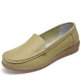 Niulatu Women Flats Shoes Casual Flat Shoes Women Loafers Shoes Soft Leather Slip On Solid Women's Shoes DJSE