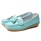 Niulatu Woman Flat Female Moccasins Tassel Loafers Ladies Wedges Women Solid Comfort Mom Shoes Women's Footwear Plus Size 44 DJSE