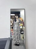 Niulatu Retro A Line Spaghetti Straps Floral Ruffles Party Beach Dresses Birthday Outfits SD551