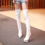 Niulatu Women Boots PU Sexy Over The Knee Long Boots Sexy Thin High Heel Boots Platform Women Shoes Zapatos De Mujer Botas 2025 Newest DJSE