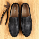 Niulatu Mens Shoes Casual Luxury Brand Summer Men Loafers Genuine Leather Moccasins Light Breathable Slip on Boat Shoes JKPUDUN DJSE