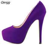 Niulatu women pumps flock 14cm high heels women shoes Pointed Toe Thin Heels valentine Wedding Dress Shoes luxury designer DJSE