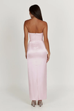Niulatu Strapless Satin Long Prom Dress Evening Gown HZ1007