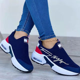 Niulatu Women Fashion Vulcanized Sneakers Platform Solid Color Flats Ladies Shoes Casual Breathable Wedges Ladies Walking Sneakers DJSE