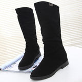 Niulatu Boots Women Winter Shoes Casual Woman High Boots Black Red Soft Comfortable Female Footwear Black Boots DJSE