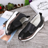 Niulatu Comfort Creepers Bling Loafers Silver Platform Shoes Woman Slip On Swing Women Flats Shoes Zapatos De Mujer DJSE