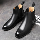 Niulatu Elegant Chelsea Boots Leather Men Couple Shoes Size 35 47 Slip-on Dress Formal Boots Model Fashion Show222 DJSE