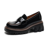 Niulatu women's loafers Retro Shoes Women's Autumn Comfortable Thick Bottom Oxford Loafers Casual Boat Shoes Lolita Shoes 2025 DJSE
