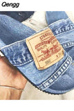 Niulatu Versatile Personality Large Size Denim Flat Slippers Female 2025 New Beach Shoes Sandals and Slippers DJSE