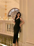 Sexy Sheath One Shoulder Black Sleeveless Prom Dresses Party Dress Summer Birthday Outfits 18th Birthday Dresses HZ1214