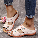 Niulatu Sandals Women Open Toe Women's Shoes Retro Floral Ladies Shoes Comfy Female Slippers Comfortable Zapatos De Mujer DJSE