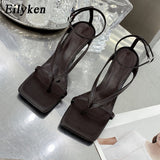 Niulatu 2025 Ankle Strap Women Sandals Fashion Brand Thin High Heel Gladiator Sandal Shoes Narrow Band Party Dress Pump Shoes DJSE