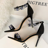 Niulatu Shoes Open Toe Rhinestones Sandals Women 2025 New Designer Sexy High Heels Sandals Female Shoes Summer Heeled Sandals DJSE