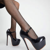Niulatu New Women's Shoes Sexy Classic Platform Round Toe Patent Leather High Heels Party Banquet Shoes Large Size 35 to 42 DJSE