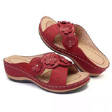 Niulatu Women's Shoes Summer Open Toe Sandals Woman Vintage Flowers Shoes For Women Casual Platform Retro Female Shoes DJSE