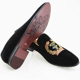 Niulatu Men's Suede Leather Loafers Mens Casual Embroidery Moccasins Oxfords Shoes Man Party Driving Flats EUR Sizes DJSE