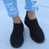 Niulatu Women's Sneakers Vulcanized Shoes Breathable Mesh Platform Sneakers Women Slip On Ladies Casual Shoes Woman Flats Plus Size 43 DJSE