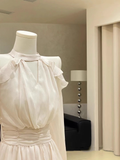 Niulatu A line High Neckline Ruffled Cake Dress Short Women's Long Sleeve Women Dresses SD181