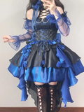 Niulatu Ball Gown High Neckline Short Royal Blue Birthday Dresses Birthday Outfits SD554