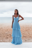 Niulatu Blue Prom Dress Long Evening Dress HZ1007