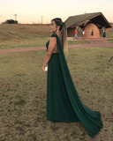 Niulatu Chiffon One Shoulder Evening Dress HZ1007