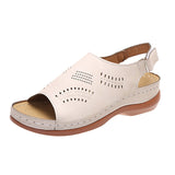 Niulatu Summer Women Platform Rome Sandals PU Leather Wedges Beach Sandalias Woman Open Toe Solid Casual Shoes Plus Size 43 DJSE