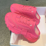 Niulatu sandals colorful shoes ladies 2025lazy new platform shoes wear fashionable leather popular shoes Baotou half slippers DJSE