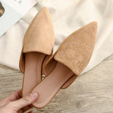 Niulatu 2025 Autumn Woman Mules Without Heels Half Slippers Sandalias Loafers Ballet Flats Zapatos Mujer Calzado Women Shoes 33 DJSE