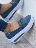 Niulatu New Thick-soled Women's Sports Shoes Fashion Casual Comfortable Slip-on Flat Shoes Women's Heightening Vulcanized Shoes DJSE