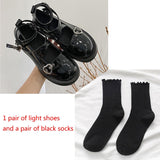 Niulatu lolita Shoes on heels shoes for women 2025 loli thick heel cross bandage women shoes kawaii cosplay Mary Jane shoes DJSE