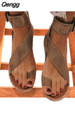 Niulatu Fashion Women's Sandals Buckle Roman Slippers Flat Womens Shoes Comfort Summer Outdoor Sports Beach Casual Shoes DJSE