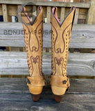 Niulatu Boots For Women Cowboy Cow Girls Big Size 46 Pointed Toe Chunky Heel Knee High Boots Rivet Fashion Shoes DJSE