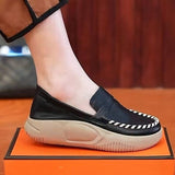 Niulatu Women Shoes Platform Flats Sports Autumn Spring Fashion New 2025 Sneakers Walking Loafers Casual Running Hiking Pu Leather Shoes DJSE