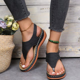 Niulatu Summer Women Strap Sandals Women&#39;s Flats Open Toe Solid Casual Shoes Rome Wedges Thong Sandals Sexy Ladies Shoes DJSE