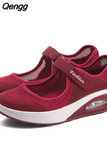 Niulatu Sneakers Women Fashion Mesh Breathable Casual Wedge Platform Hiking Shoes Female Tenis Feminino Zapatillas Mujer DJSE