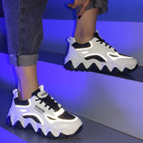 Niulatu Women Sneakers Vulcanize Shoes New Female Black White Platform Thick Sole Running Casual Shoe Woman Sport Shoes DJSE