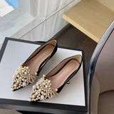 Niulatu New 2025 Trend Pearl Ballet Flats Women Pumps Floors Shoes Without Heels Loafers Female Dress Moccasins Ladies Luxury DJSE