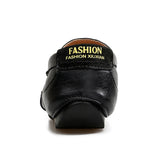 Niulatu Men Casual Shoes Luxury Brand Genuine Leather Mens Loafers Moccasins Soft Breathable Slip on Boat Shoes Plus Size DJSE