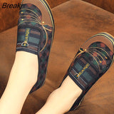 Niulatu Women Flats Shoes Autumn Retro Female Sneakers Old Beijing Cloth Shoes Mujer Slip-On Breathable Lazy Mom Shoes Zapatillas Mujer DJSE