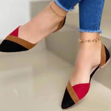 Niulatu Women's Ballet Flats Loafers Autumn Flat Shoes for Women Pointed Toe PU Slip on Shallow Casual Mixed Color Ladies Shoe DJSE