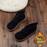 Niulatu Short Boots Japanese Thick-Sole Students Doll Shoes Mori Round Head Lace-Up Ankle Boots College Wind Womens Boots DJSE