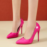 Niulatu Size 34-44 HOT Women Shoes Pointed Toe Pumps Patent Leather Dress High Heels Boat Shoes Wedding Shoes Zapatos Mujer DJSE