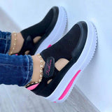 Niulatu Women Flats New Thick Soled Comfortable Shoes Women Hollow Out Women's Shoes Retro Sneakers Women Shoe Moccasins Plus Size Shoes DJSE