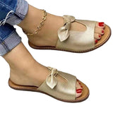 Niulatu Women Sandals Shoes Open Toe Vintage Summer Beach Shoes Women Casual Slipper Women Cute Butterfly-Knot Zapatillas Muje DJSE