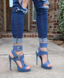Niulatu Women Platform Sandals Open Toe Pink High Heels Shoes Stilettos Sexy Stiletto Shoe Heel Buckle Sandal Black Pumps DJSE