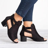 Niulatu Women Pumps Booties Casual Zipper Shoes DJSE