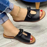 Niulatu Women Sandals Shoes Open Toe Vintage Summer Beach Shoes Women Casual Slipper Women Cute Butterfly-Knot Zapatillas Muje DJSE