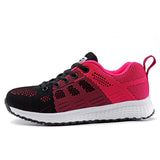 Niulatu Women Fashion Outdoor Women Casual Shoes Flat Women's Sneakers Trainers Lace-up Mesh Sneakers Walking Shoes Woman Mujer DJSE