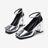 Niulatu Women Pumps Shoes Square Toe Tassel Ladies Shoes Genuine Leather High Heels 8cm Ankle Strap Female Footwear 2025 FT1860 DJSE