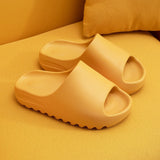Niulatu Men and Women Slippers Summer Thicken Solid Color Home Indoor Shoes Eva Non-slip Beach Slides Bathroom Shoes Shower Slippers DJSE